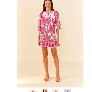 FARM Rio Pink Floral Mini Dress